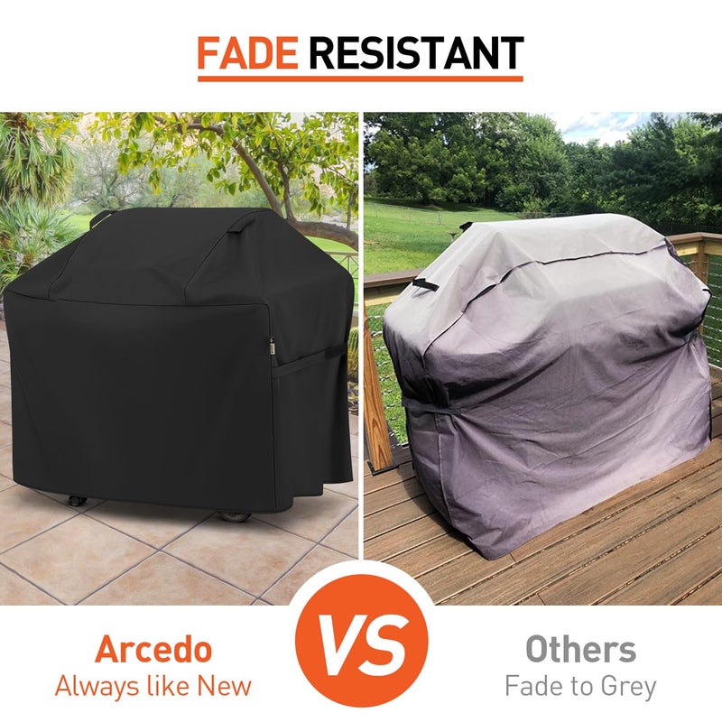 Arcedo BBQ Grill Cover 53 Inch, Heavy Duty Waterproof Outdoor Gas Grill Cover, Fade Resistant Durable and Convenient Compatible with Charbroil Weber Spirit Nexgrill Napoleon - Image 4